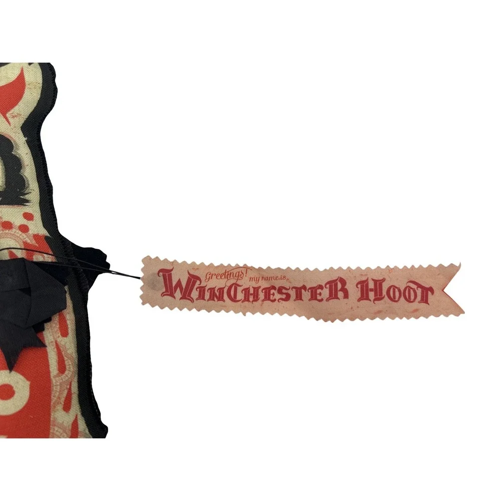 Pitco Toys Winchester Hoot Owl Plush Vintage Style Red Black Made in USA 14.5